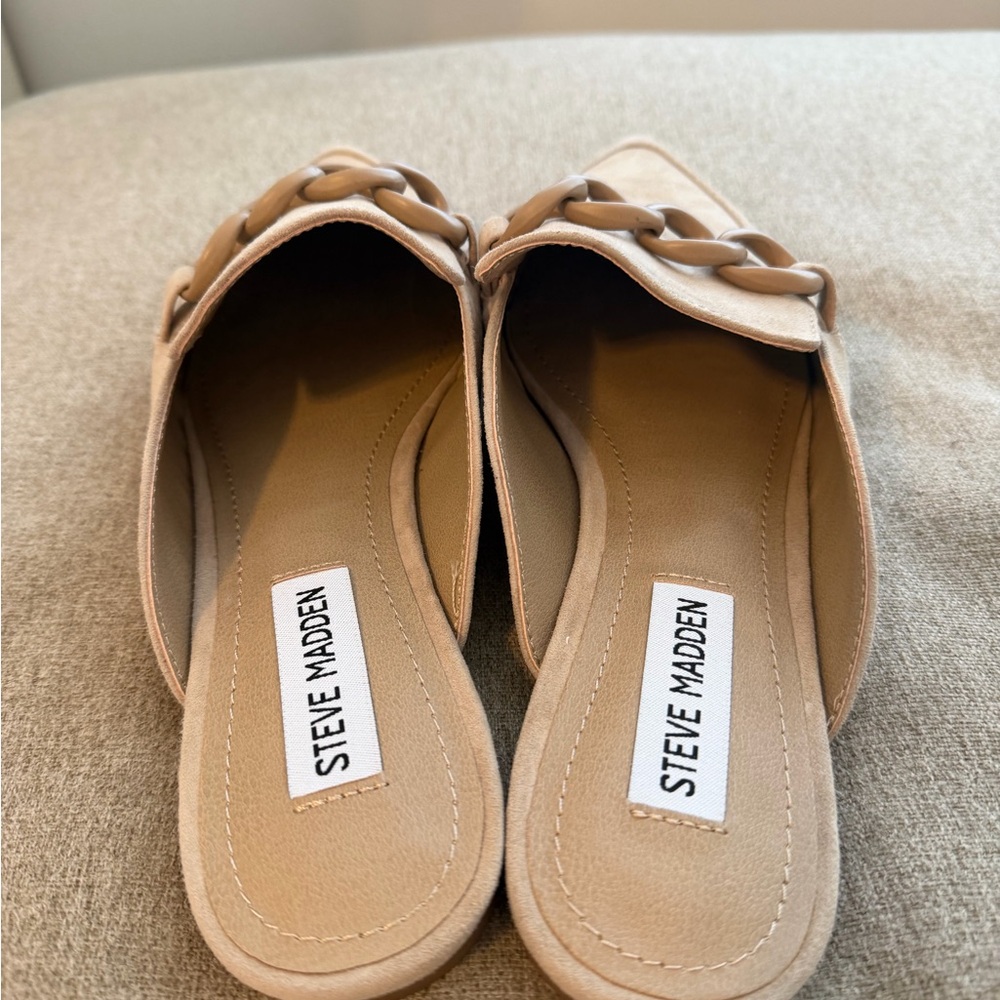 Steve Madden Forte Pointed Toe Mules in Tan Suede Size 8-Brand New, Never Worn - Picture 4 of 6
